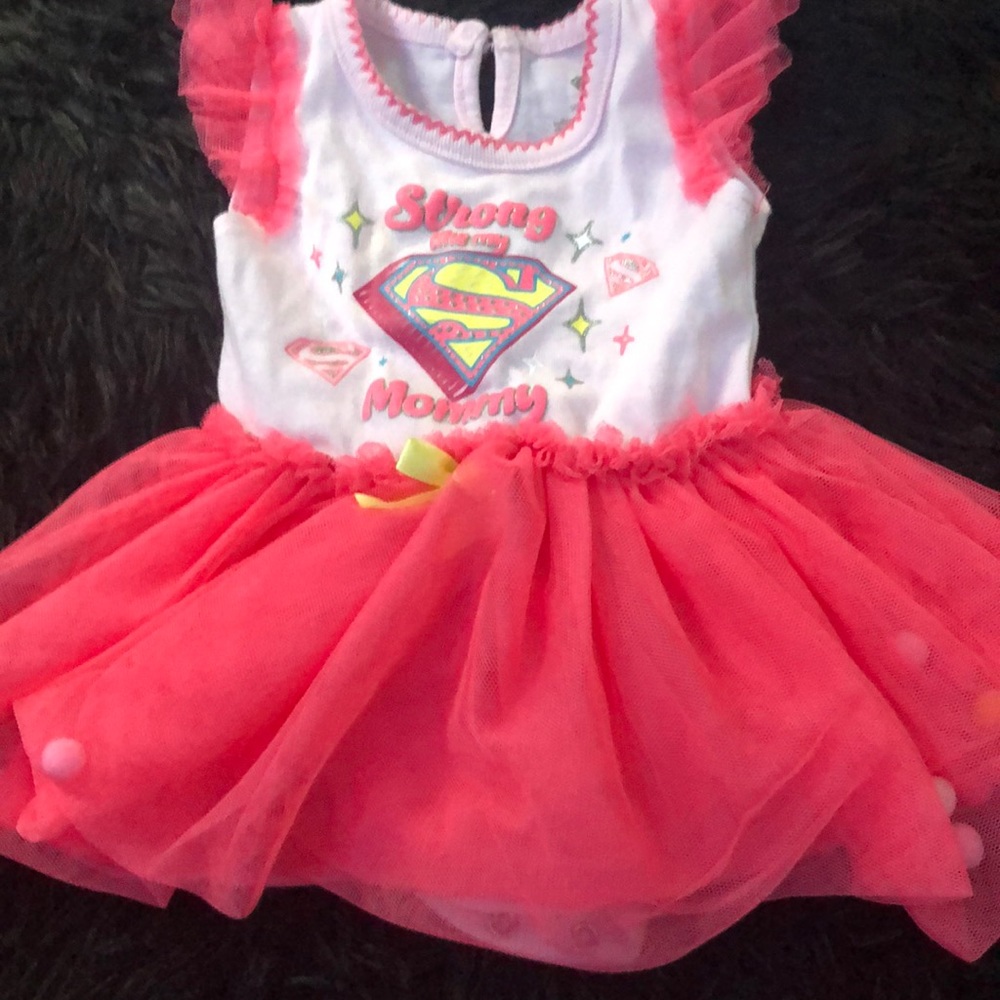Baby girl superhero onesie
